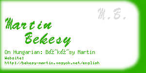 martin bekesy business card